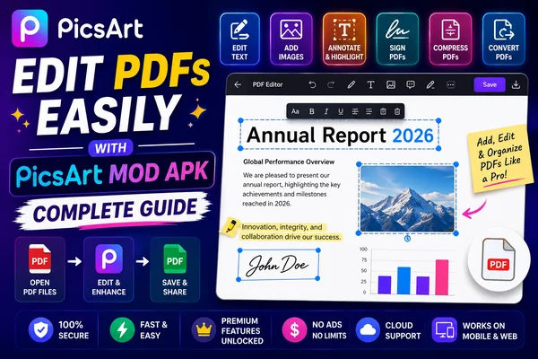PicsArt MOD APK से आसानी से PDF एडिट करें: पूरी गाइड